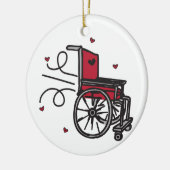 Rollstuhl Keramik Ornament (Links)