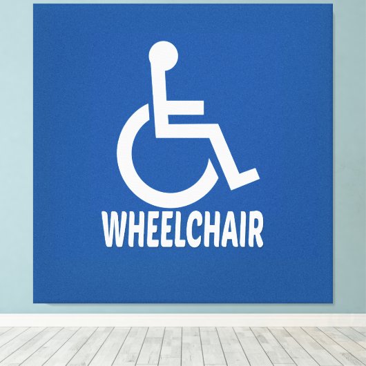 Rollstuhl Leinwanddruck (Insitu (Holzboden))