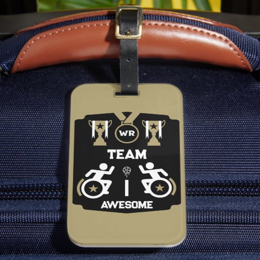 Rollstuhl Murderball Sportswear Gepäckanhänger (Vorderseite Insitu 2)