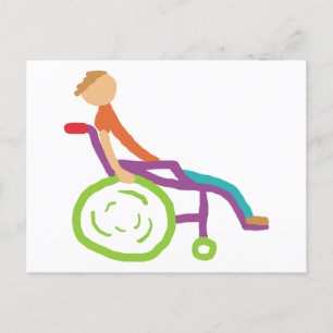Rollstuhl Postkarte