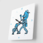 Rollstuhl Quadratische Wanduhr (Winkel)