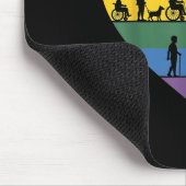 Rollstuhl, Quadriplegiker, Paraplegiker, Behinderu Mousepad (Ecke)