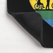 Rollstuhl, Quadriplegiker, Paraplegiker, Behinderu Mousepad (Ecke)