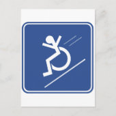 Rollstuhl Rollstuhl! Postkarte (Vorderseite)