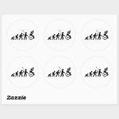 Rollstuhl Rugby Runder Aufkleber (Blatt)