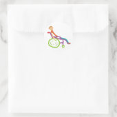 Rollstuhl Runder Aufkleber (Tasche)