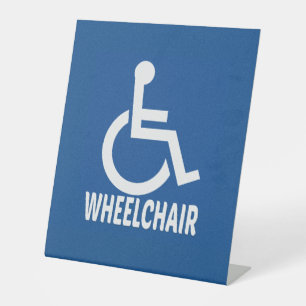Rollstuhl Sockelschild