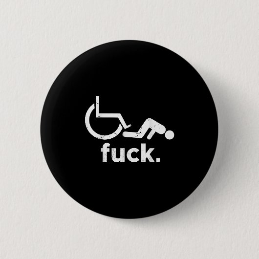 Rollstuhl Spaß Behinderung Funny Meme - Rollchai Button (Vorderseite)
