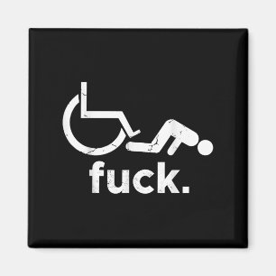 Rollstuhl Spaß Behinderung Funny Meme - Rollchai Magnet