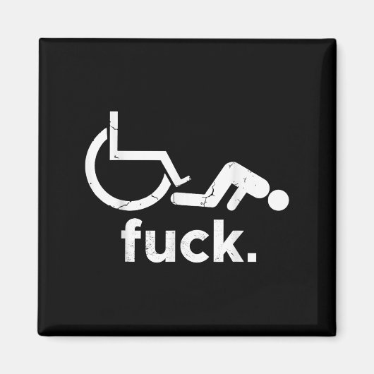 Rollstuhl Spaß Behinderung Funny Meme - Rollchai Magnet (Vorne)