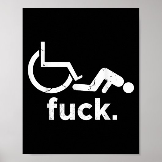 Rollstuhl Spaß Behinderung Funny Meme - Rollchai Poster (Vorne)