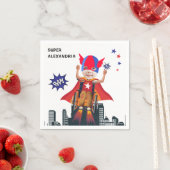 Rollstuhl Superhero Flying Hero Girl Serviette (Beispiel)