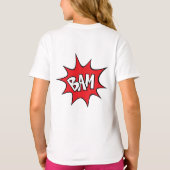 Rollstuhl Superhero Girl 💥 Flying Hero Birthday T-Shirt (Rückseite)