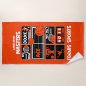 Rollstuhl Tennis Players Badetuch (Vorderseite)