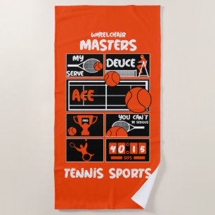 Rollstuhl Tennis Players Badetuch