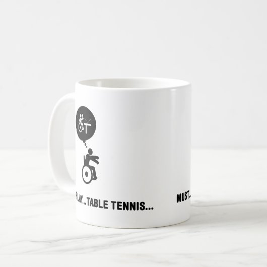 Rollstuhl-Tischtennis Kaffeetasse (Vorderseite Links)