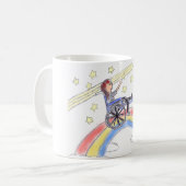 Rollstuhl-Träume - über dem Regenbogen Kaffeetasse (Vorderseite Links)