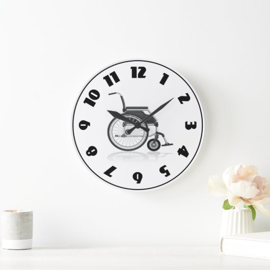 Rollstuhl-Uhr Große Wanduhr (Zuhause)