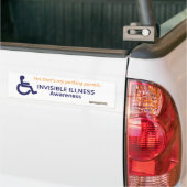 Rollstuhl-unsichtbare Krankheit Autoaufkleber (Auf Lkw)