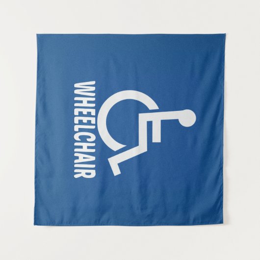 Rollstuhl Wandteppich (Vorderseite (Horizontal))