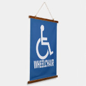 Rollstuhl Wandteppich Mit Holzrahmen (Gewinkelt)