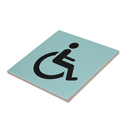 Rollstuhl-Zugang - Handikap-Stuhl-Symbol Fliese (Seite)