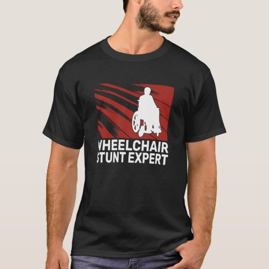 Rollstuhlakrobat Experte paraplegischer Mann Behin T-Shirt (Vorderseite)