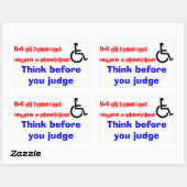 Rollstuhlaufkleber Rechteckiger Aufkleber (Blatt)