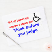 Rollstuhlaufkleber Rechteckiger Aufkleber (Umschlag)