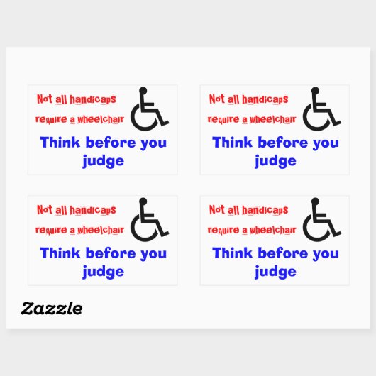 Rollstuhlaufkleber Rechteckiger Aufkleber (Blatt)