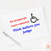 Rollstuhlaufkleber Rechteckiger Aufkleber (Umschlag)