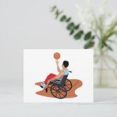 Rollstuhlbasketball Postkarte (Stehend Vorderseite)