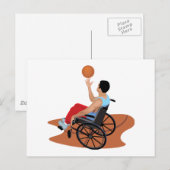 Rollstuhlbasketball Postkarte (Vorne/Hinten)