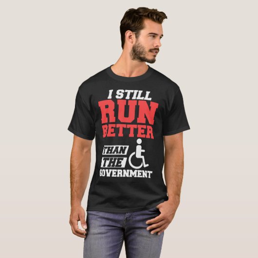 Rollstuhlbehinderung Handicap T-Shirt (Vorne ganz)