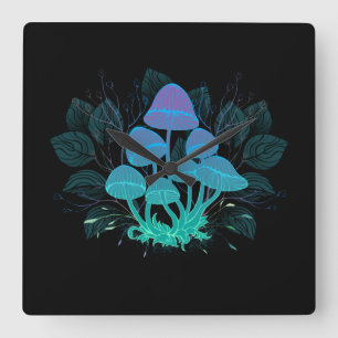 Rollstühle in Bushes Quadratische Wanduhr