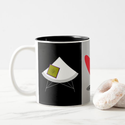Rollstühle Zweifarbige Tasse (Mit Donut)