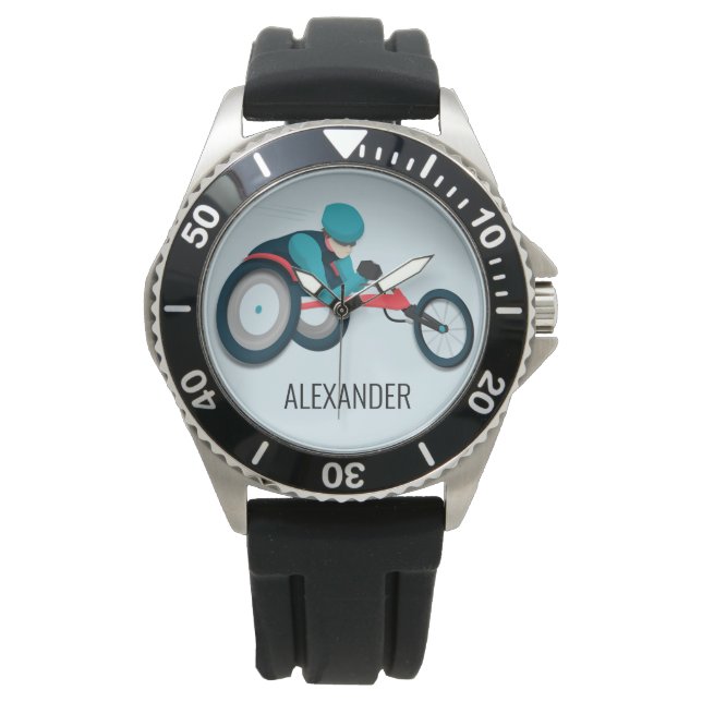 Rollstuhlfahren Armbanduhr (Vorderseite)
