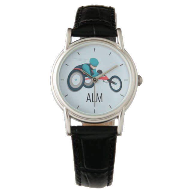 Rollstuhlfahren Armbanduhr (Vorderseite)