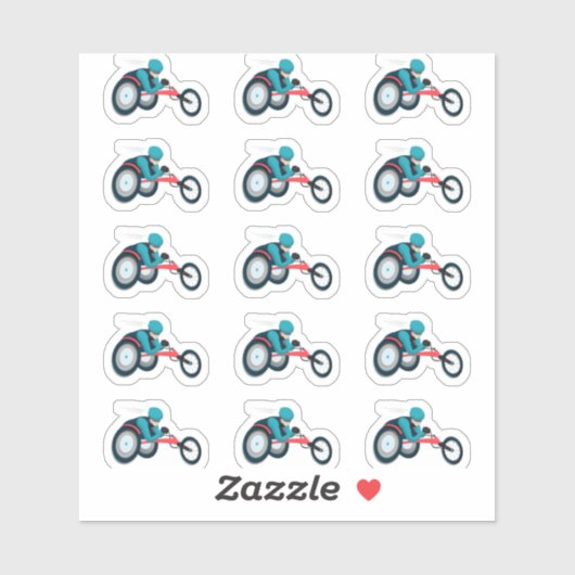 Rollstuhlfahren Aufkleber (Blatt)