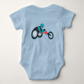 Rollstuhlfahren Baby Strampler (Rückseite)