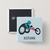 Rollstuhlfahren Button (Vorne & Hinten)