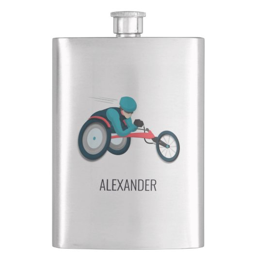 Rollstuhlfahren Flachmann (Vorderseite)