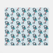 Rollstuhlfahren Fleecedecke (Vorderseite (Horizontal))