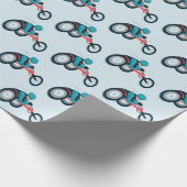 Rollstuhlfahren Geschenkpapier (Ecke)