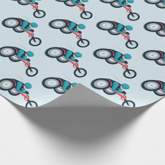 Rollstuhlfahren Geschenkpapier (Ecke)