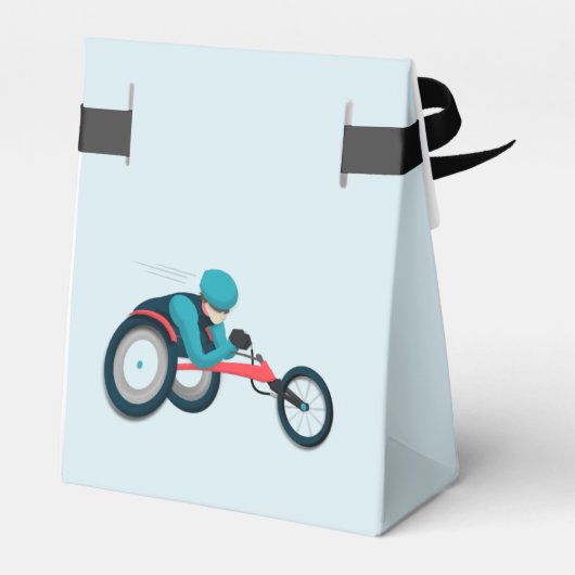 Rollstuhlfahren Geschenkschachtel (Rückseite)