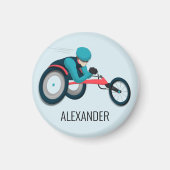 Rollstuhlfahren Magnet (Vorne)