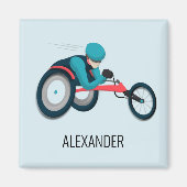 Rollstuhlfahren Magnet (Vorne)