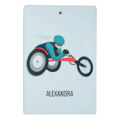 Rollstuhlfahren Mini Klemmbrett (Rückseite)