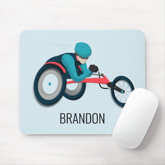 Rollstuhlfahren Mousepad (Mit Mouse)